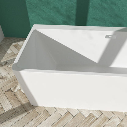 55''×22'' Acrylic Rectangular Shape Soaking Freestanding Tub