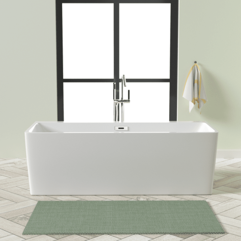 55''×22'' Acrylic Rectangular Shape Soaking Freestanding Tub