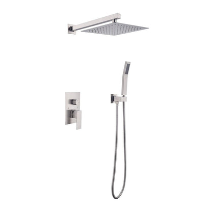 2-Spray Patterns 10 Inch Bathroom Luxury Rain Mixer Shower Complete Combo Set