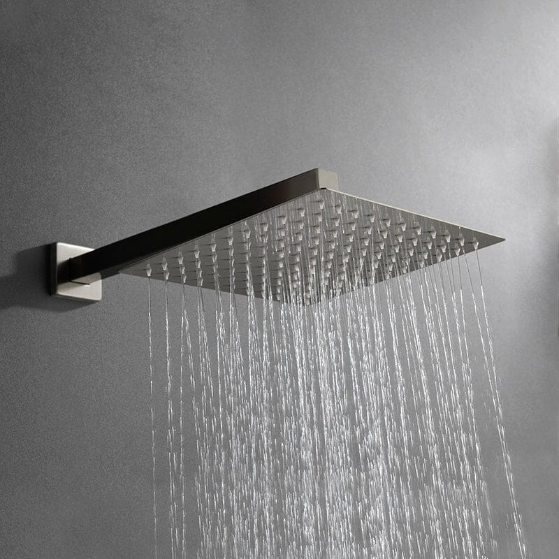 Bathroom Shower System 10'' Wall Mounted Shower Head with Rough-in Valve