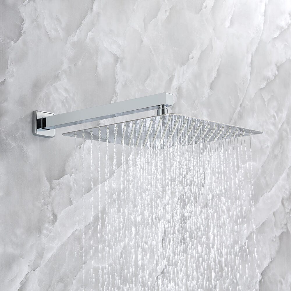 3-Spray Patterns Shower System 10 Inch Square Bathroom Luxury Rain Mixer Shower Combo Set