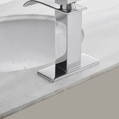 Bathroom Vanity Sink Faucet Waterfall Spout Single Handle