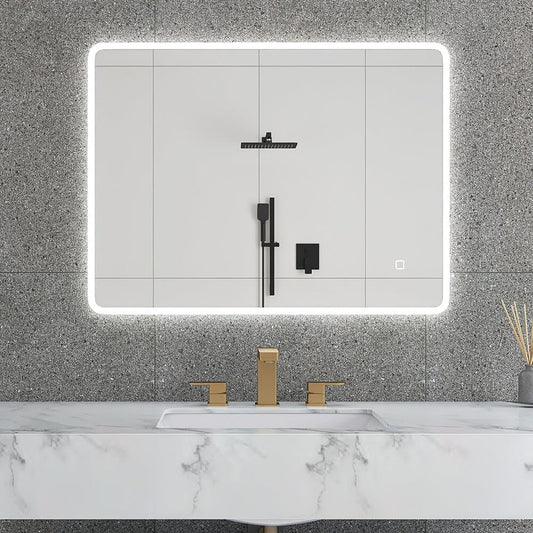 32 x 24 in. Rectangular Frameless Wall-Mount Anti-Fog LED Light Bathroom Vanity Mirror