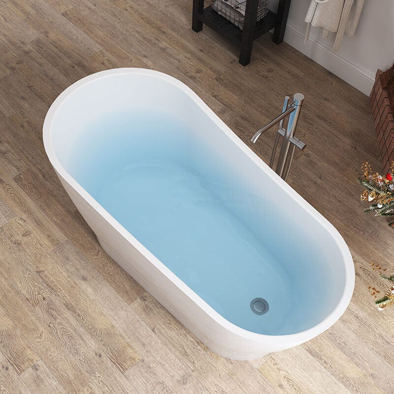 67" Acrylic Single Slipper Tub Curve Shape Freestanding Bathtub