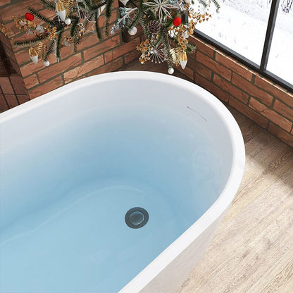 67" Acrylic Single Slipper Tub Curve Shape Freestanding Bathtub