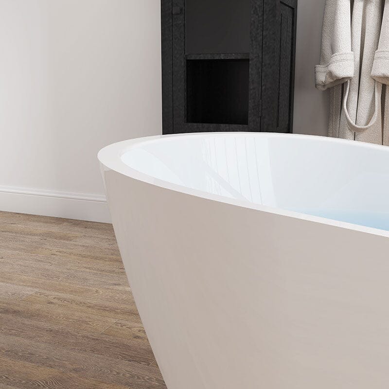 67" Acrylic Single Slipper Tub Curve Shape Freestanding Bathtub