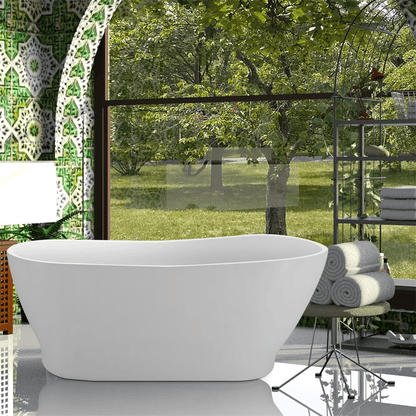 67" Acrylic Single Slipper Tub Curve Shape Freestanding Bathtub