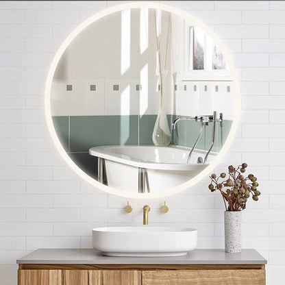 Acrylic LED Round Anti-fog Make Up Mirror For Bathroom or Bedroom