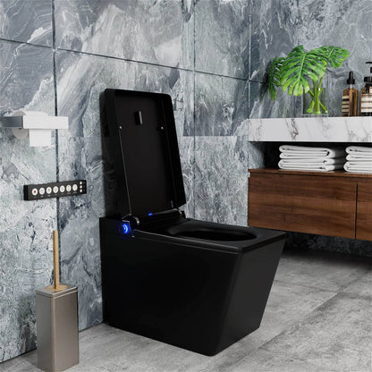 Smart Square One-Piece Floor Toilet with Remote Control and Automatic Cover