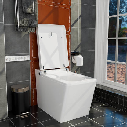 Smart Square One-Piece Floor Toilet with Remote Control and Automatic Cover