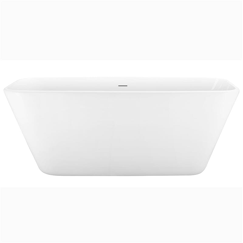 59'' Acrylic Tub Rectangle Freestanding Soaking Bathtub