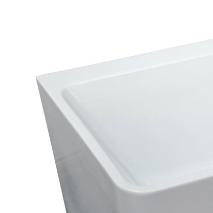 55''×22'' Acrylic Rectangular Shape Soaking Freestanding Tub