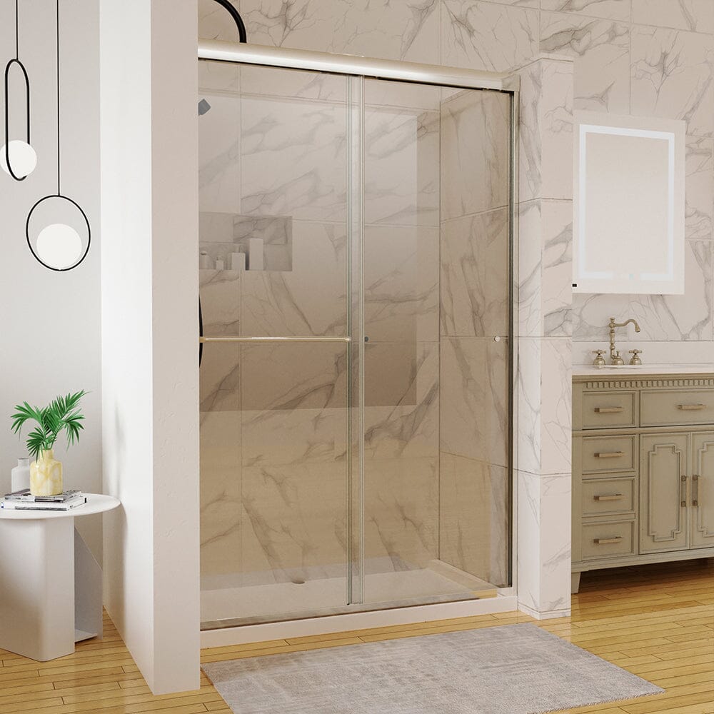 44-48"W x 72"H Shower Door Traditional Two-way Sliding with Handle