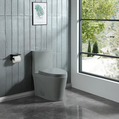 1.1/1.6 GPF Dual Flush One-Piece Floor Mount Elongated Toilet with Soft-Close Seat