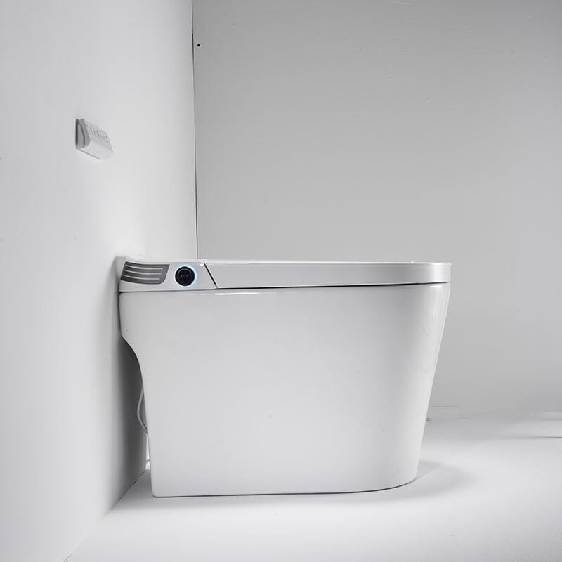 Modern Smart Bidet Toilet with LED Light, Heated Seat, Automatic Flush Tankless