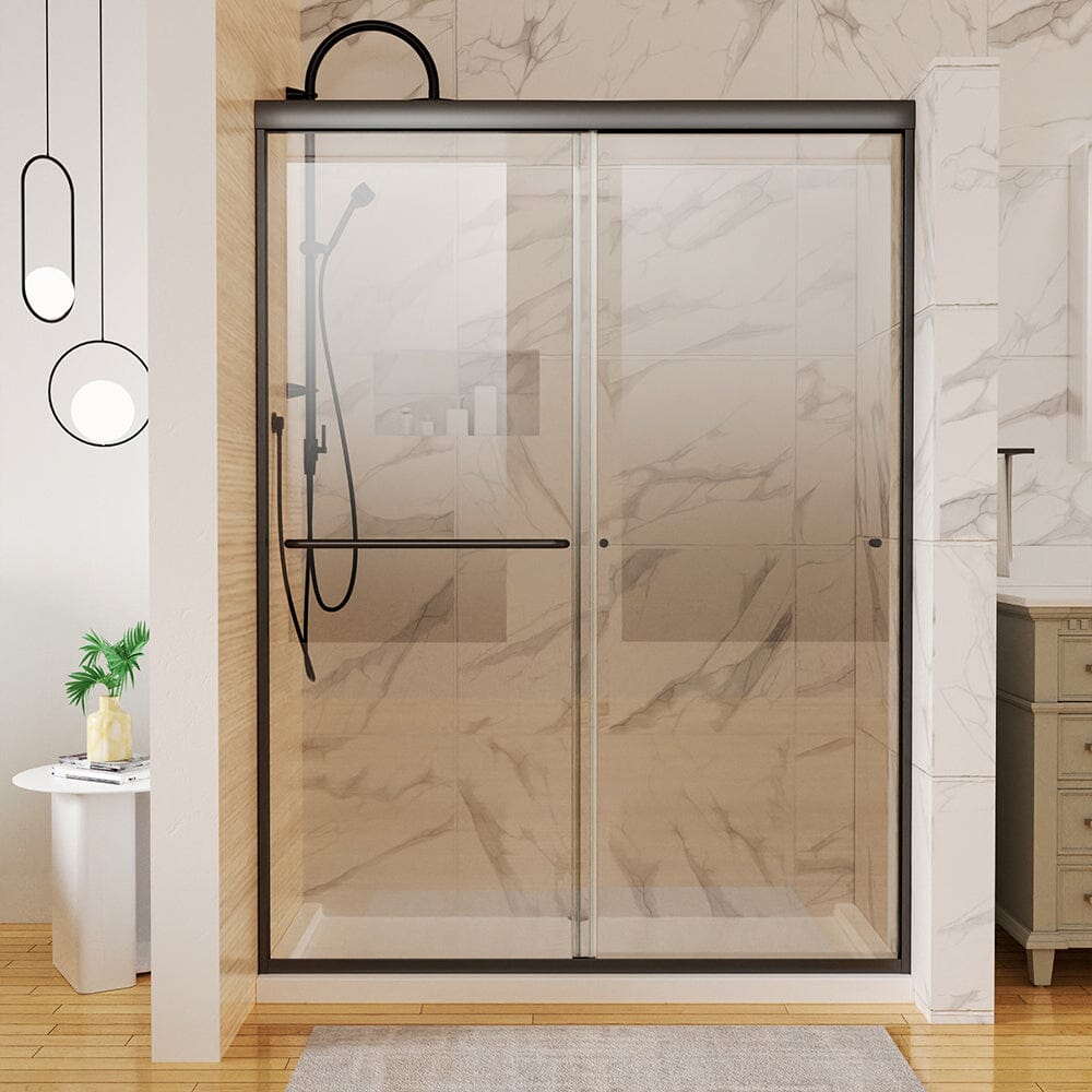 50-54"W x 72"H Shower Door Traditional Two-way Sliding with Handle