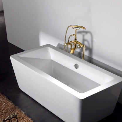 31'' Gold Retro Independent Freestanding Tub Filler Faucet