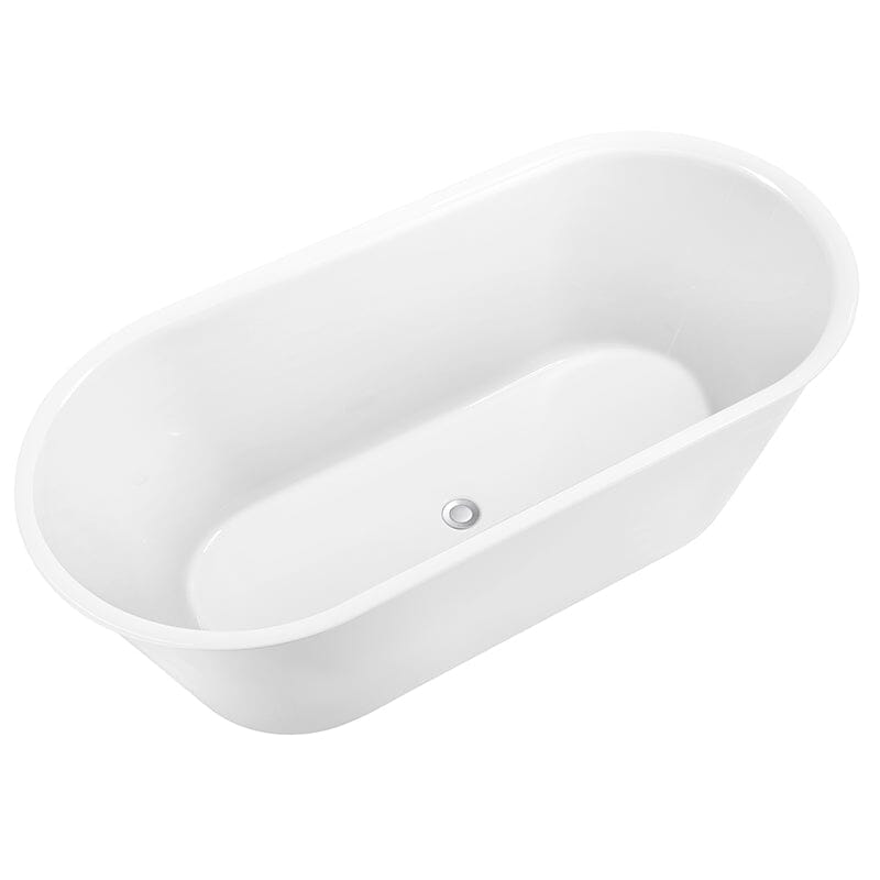 59'' Acrylic Double Ended Flat Freestanding Soaking Tub