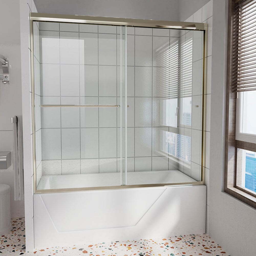 56-60"W x 58"H Shower Door Traditional Two-way Sliding with Handle