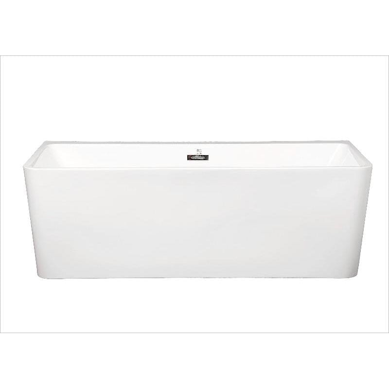 Simple Acrylic Alcove Bathtub Freestanding Soaking