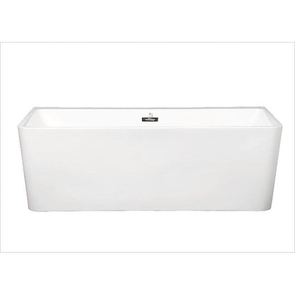 Simple Acrylic Alcove Bathtub Freestanding Soaking