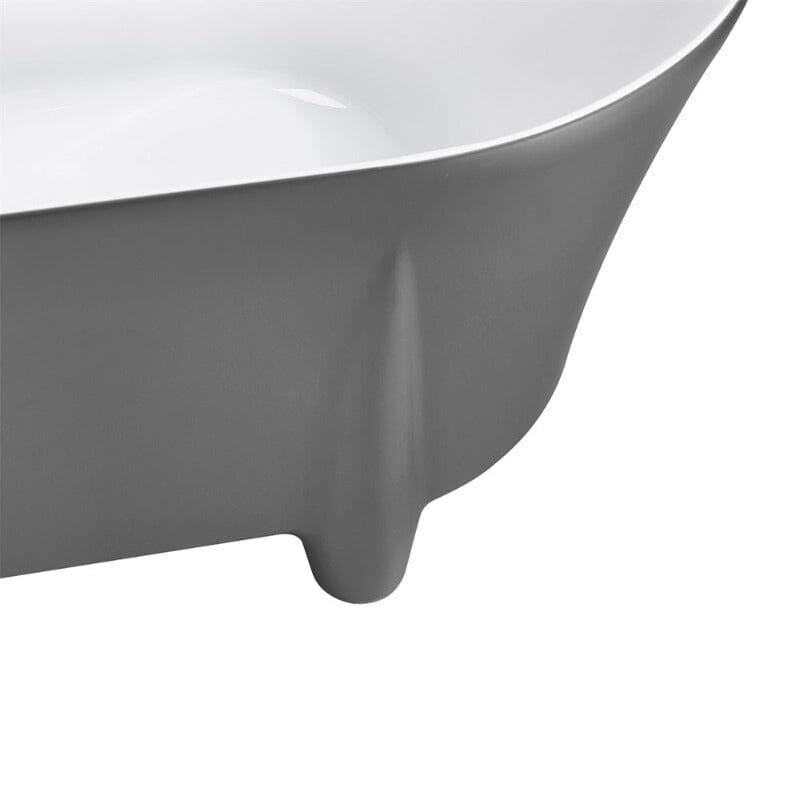 59'' Modern Luxury Freestanding Soaking Bathtub with Feet Acrylic