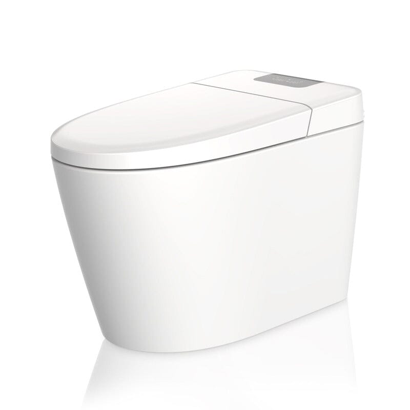 Multifunction U-Shaped Smart Toilet Automatic Flush with Remote Control/Foot Sensor/Night Light