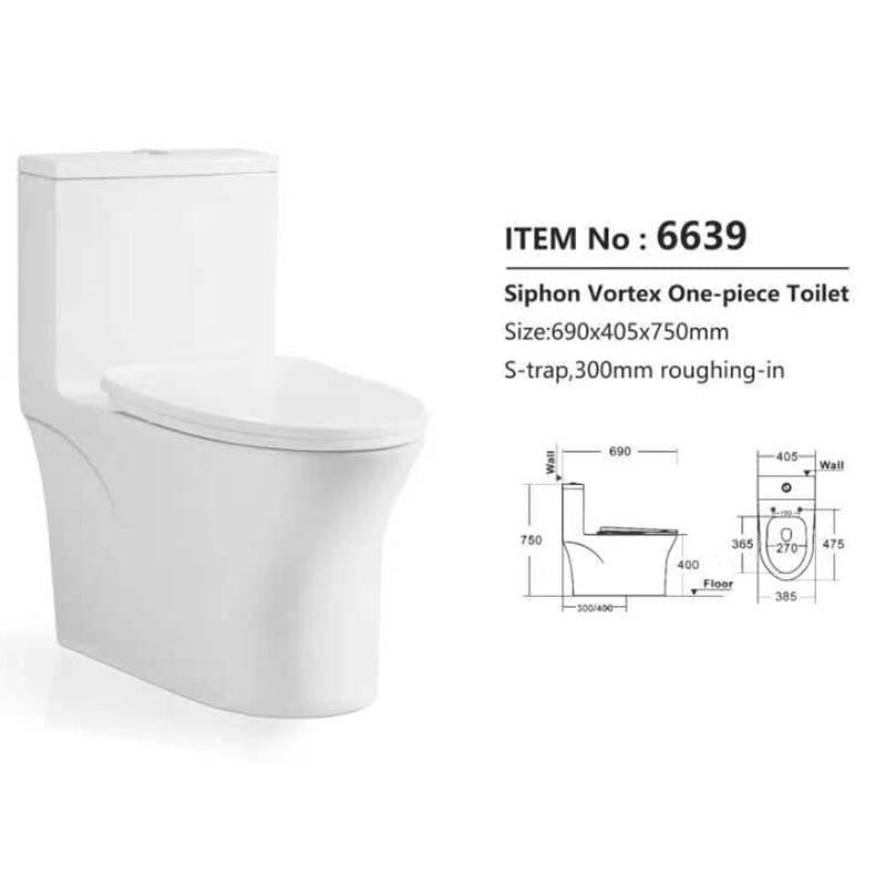 Modern Dual Flush Elongated Standard One Piece Toilet with Comfortable Seat Height