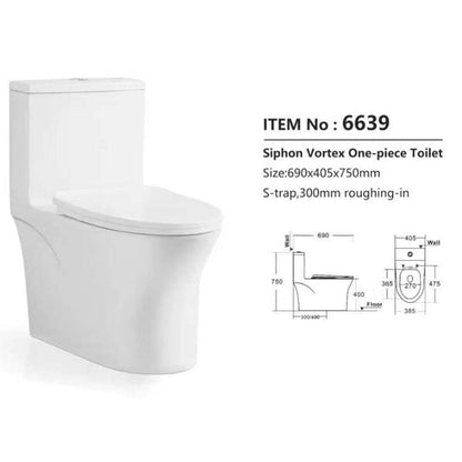 Modern Dual Flush Elongated Standard One Piece Toilet with Comfortable Seat Height