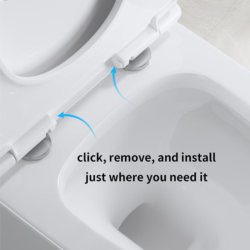 One-Piece Floor Mount Toilet 1.1GPF/1.6 GPF Siphon Jet Dual Flushing with Toilet Seat