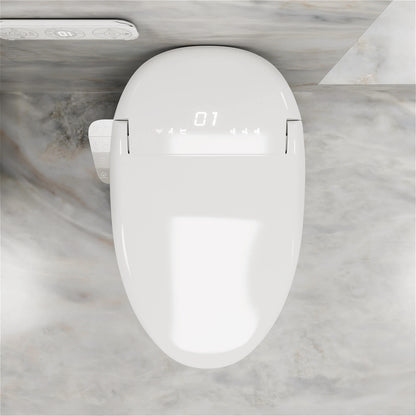 Smart Bidet Toilet with Remote Control, One Piece Tankless, Heated Seat, Elderly Mode and Child Mode