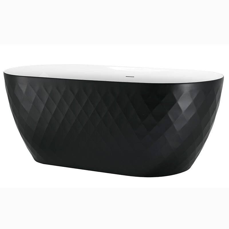 59'' Unique Design Oval Acrylic Bathtub Freestanding Soaking Tub