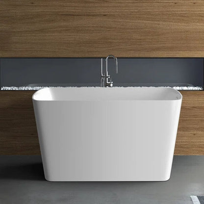 47'' Acrylic Small Freestanding Tub Modern Japanese Soaking Bathtub