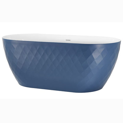 59'' Unique Design Oval Acrylic Bathtub Freestanding Soaking Tub