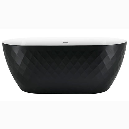 59'' Unique Design Oval Acrylic Bathtub Freestanding Soaking Tub