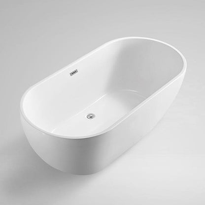 High Capacity 65'' Acrylic Oval Freestanding Soaking Bathtub