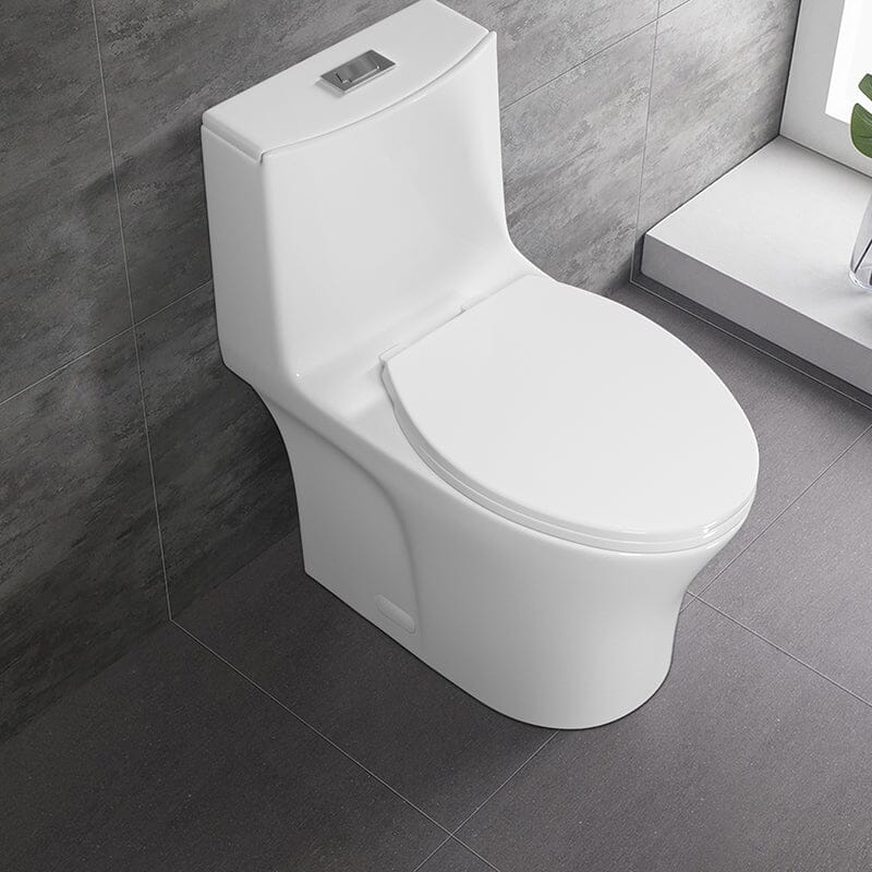 One-Piece Toilet 1.1GPF/1.6 GPF Siphon Jet Dual Flushing with Toilet Seat