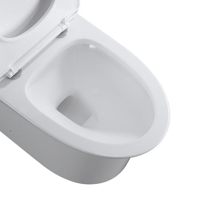 Siphonic Jet Dual Flush Elongated One Piece Toilet with Comfortable Seat Height