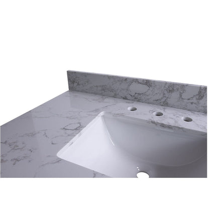 43" carrara white engineered stone vanity top backsplash