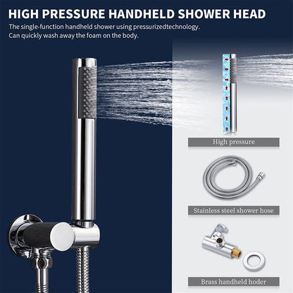 Wall Mounted Shower Set with 10" Round Rainfall Shower Head