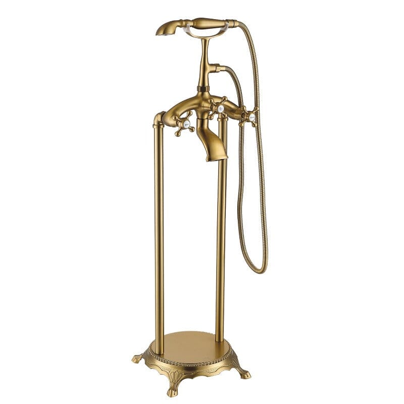 31'' Gold Retro Independent Freestanding Tub Filler Faucet