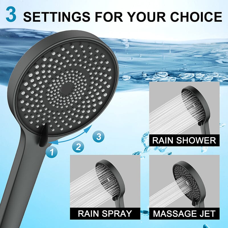 10" Wall Mount Round Shower Set with Head Shower & Hand Shower Combo Set