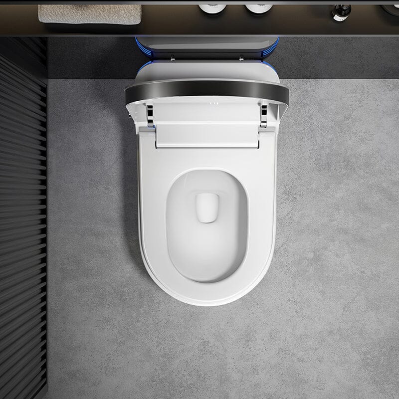 Modern Smart Bidet Toilet with LED Light, Heated Seat, Automatic Flush Tankless