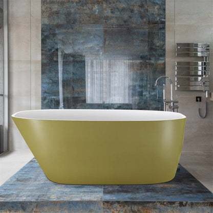 59" Acrylic Egg Shape Free Standing Tub for Bathroom