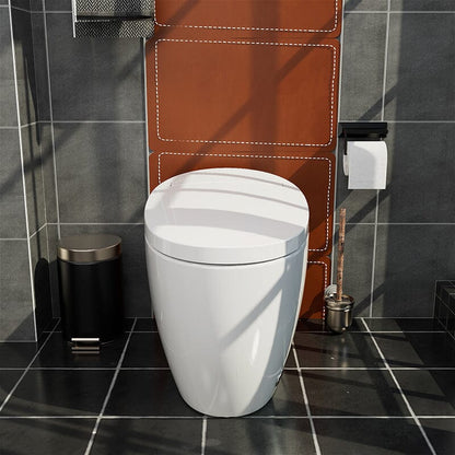 One-Piece Elongated Floor Smart Toilet with Seat Heating and Automatic Flushing