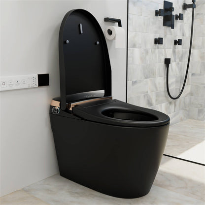 One Piece Smart Toilet with Bidet Built in, LED Night Light, Heated Seat, Warm Water