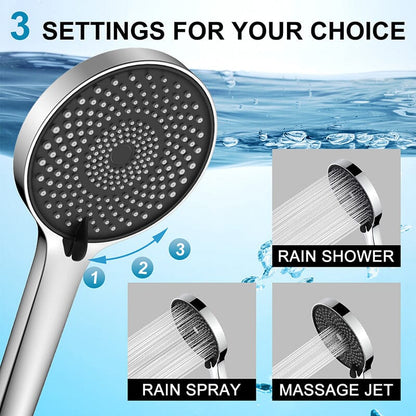 10" Wall Mount Round Shower Set with Head Shower & Hand Shower Combo Set