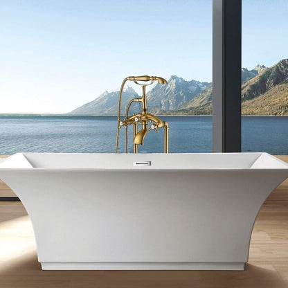 31'' Gold Retro Independent Freestanding Tub Filler Faucet