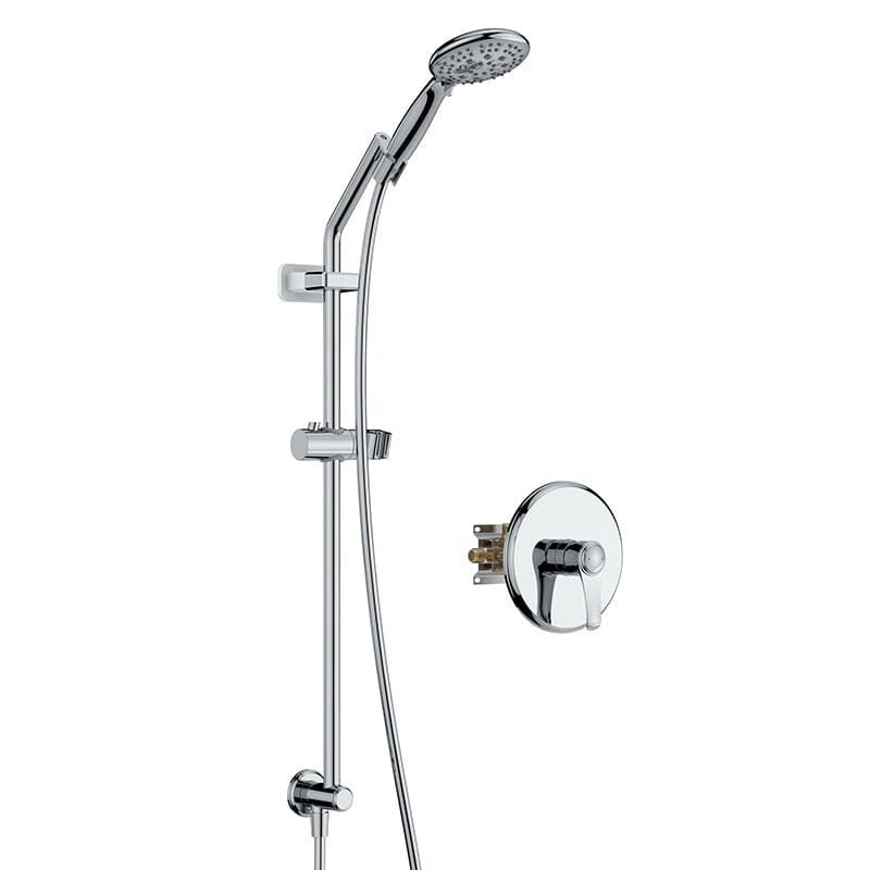 Full Slide Bar Multi Function 4.7'' Massage Shower Head with Valve