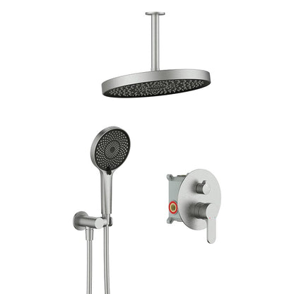 12" Ceiling Mount Round Shower Set with Head Shower & Hand Shower Combo Set